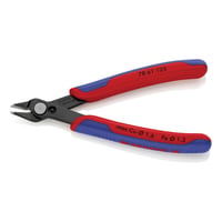 78 61 125 SBAKnipex® Super Knips® 78 61 125 SBA Electronics Cutting Plier, 3/64 in Dia Medium Hard, 1/64 in Dia Hard, 1/64 to 1/16 in Dia Soft Nominal, Steel, 5 in OAL, Flush Cut