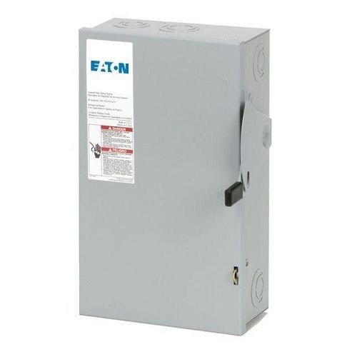 DG222NRBEATON DG222NRB DG Series Cartridge Fusible General Duty Safety Switch, 240 VAC, 60 A, 3 to 10 hp, 7-1/2 to 15 hp, DPST Contact, 2 Poles