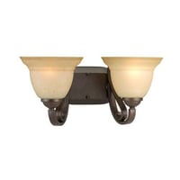 Progress Lighting® P2882-77 Torino Transitional Bath and Vanity Fixture, (2) A19 Incandescent Lamp, 120 VAC, Bronze Painted Housing