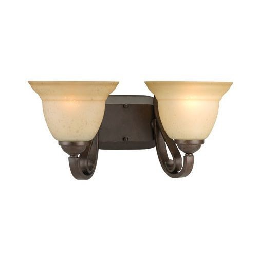 Progress Lighting® P2882-77 Torino Transitional Bath and Vanity Fixture, (2) A19 Incandescent Lamp, 120 VAC, Bronze Painted Housing