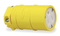 HBL1547Hubbell, Elastogrip Connector, 2 Pole, 3 Wire, 15 Ampere, 125 Volts, Dust-Tight, Yellow