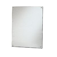 Stahlin BP1610AL 4-Hole Flat Back Panel, 8-1/2 in W x 13 in H, Aluminum, Metallic