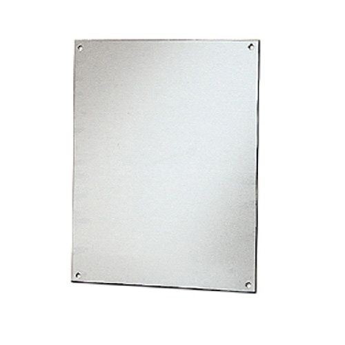 Stahlin BP1610AL 4-Hole Flat Back Panel, 8-1/2 in W x 13 in H, Aluminum, Metallic