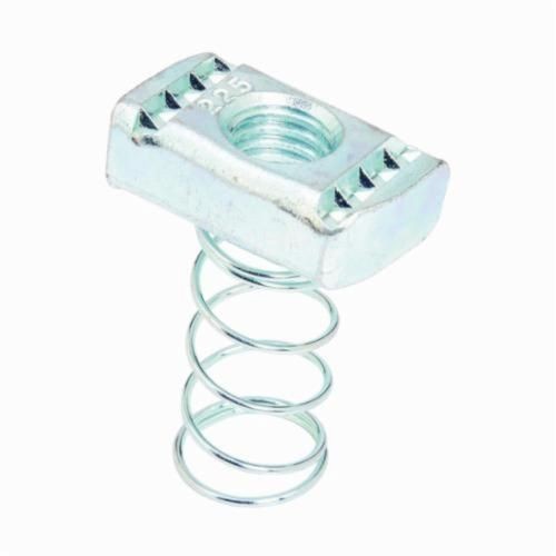 N255ZNB-Line N255ZN 200 Standard Channel Nut With Spring, For Use With B22, B24, B26 and B32 Series Medium Channel, 1/2 in THK, 5/8-11 Thread, Steel