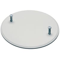 Arlington CP40 Flat Box Cover With Screws, 4 in Dia, 4-3/4 in L x 4-3/4 in W x 0.15 in D, Plastic