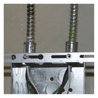 40RACRACO® REDI-LOC® 40RAC Armored Cable Connector, 3/8 in Trade, 1/2 in Knockout, 0.47 to 0.61 in Cable Openings, Die Cast Zinc