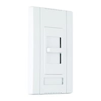 Pass & Seymour® CD4FBLW Titan™ 4-Wire Narrow Non-Preset Dimmer Switch, 120/277 VAC, 5/10 A, 1 Poles, 3-Way Operation, White