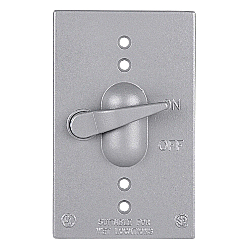 Data-Spec SheetRed Dot® CCT Weatherproof Receptacle Cover, 4-9/16 in L x 2-13/16 in W, Die Cast Aluminum