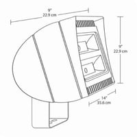 FXLED105TRAB FXLED105T Standard Floodlight Fixture, LED Lamp, 106 W Fixture, 120/208/240/277 VAC, Bronze Housing