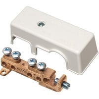 GBB50Arlington GBB50 Intersystem Grounding Bridge With White Cover, 0.872 in L x 3.383 in W, 4 Holes, Bronze/Plastic