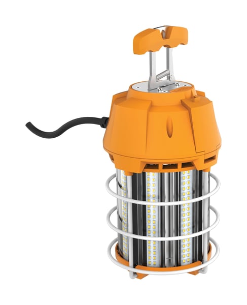 S38946SATCO® S38946 Corncob HID Replacement Non-Dimmable Temporary Hi-Bay Caged Lamp, LED Lamp, 120 VAC, 3-Prong Plug Base