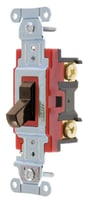 1224GYHubbell, Toggle Switch, 4 Way, 120/277 VAC, 20 Ampere, Gray, Back and Side Wired, 14 to 10 AWG
