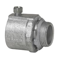 153PEATON Crouse-Hinds 153P Non-Insulated Setscrew Straight Connector, 1-1/4 in Trade, For Use With Rigid/IMC Conduit, Steel
