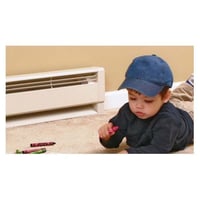 HBB504Berko® QMARK® HBB504 HBB Series 1-Phase Low Profile Electric Hydronic Baseboard Heater, 2 ft L, 1280/1706 Btu/hr at 180 Deg, Aluminum/Lexan®/Steel