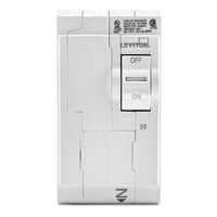 LB250Leviton® LB250  Basic Standard Branch Circuit Breaker, 120/240 VAC, 50 A, 10 kA Interrupt, 2 Poles, Hydraulic Magnetic Trip