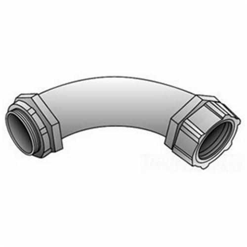 4Q-9250O-Z/Gedney 4Q-9250 Concretetight Liquid Tight Oiltight Raintight Conduit Connector, 2-1/2 in Trade, 90 deg, Malleable Iron, Zinc Electroplated