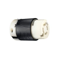 L1520CWiring Device-Kellems L1520C Locking Connector, 250 VAC, 20 A, 3 Poles, 4 Wires, Black/White