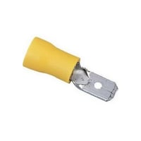IDEAL® 83-9991 Insulated Male Vinyl Terminal Disconnect, 12 to 10 AWG, Tin Plated Brass