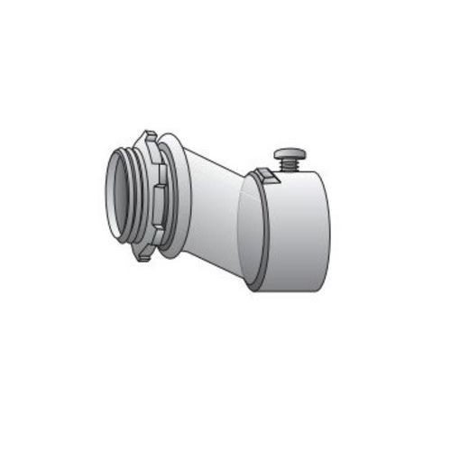 O-Z/Gedney OE-50 Type OE Concretetight Offset Set Screw Connector, 1/2 in, For Use With EMT Conduit, Malleable Iron, Zinc Plated