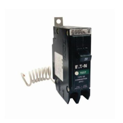 QB1020GFEATON QuickLag® QB1020GF Type ETN01/QBGFT Ground Fault Circuit Breaker, 120/240 VAC, 20 A, 10 kA Interrupt, 1 Poles, Non-Interchangeable Trip