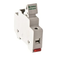 Littelfuse® POWR-SAFE LPSC001 Dead Front Non-Indicating Fuse Holder, 600 VAC/VDC, 30 A, Class: CC, 14 to 8 AWG Wire, 1 Pole