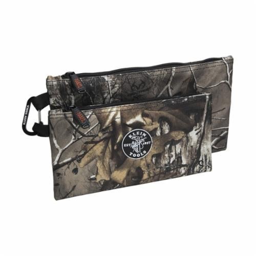 55560Klein® 55560 Camo Zipper Bag, 1680D Ballistic Weave, Camouflage/Orange