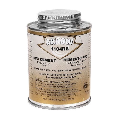 Madison Electric P-6003 Regular Solvent Cement, 1 qt Closed Cup, Clear