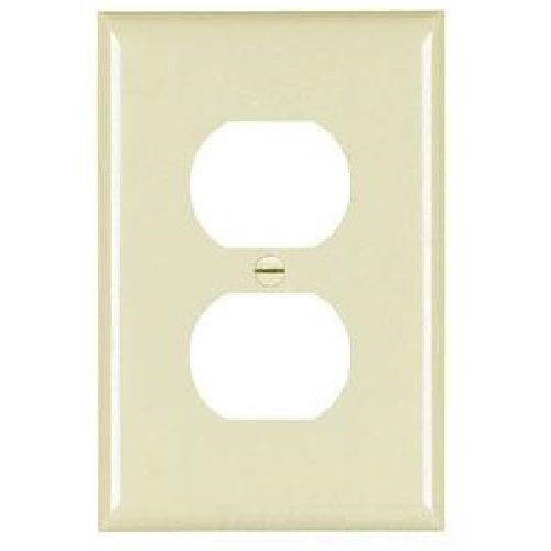 Pass & Seymour® TradeMaster® TPJ8-I Junior Jumbo Receptacle Wallplate, 1 Gang, 4.9 in, Thermoplastic, Ivory