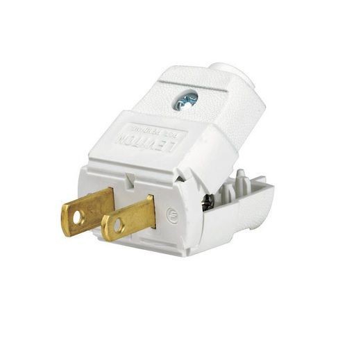 Leviton® 101-2BP Straight Blade Plug, 125 VAC, 15 A, 2 Poles, 2 Wires, Brown