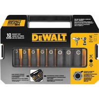 DeWALT® Impact Ready® DW22838 Impact Socket Set, Imperial, Impact Rated: Yes, 6 Point, 3/8 in Drive, 10 Pieces