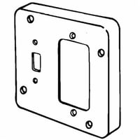 8484AAppleton® ETP™ 8484A Raised Square Box Cover, 4 in L x 4 in W x 1/2 in D, GFCI Device/Toggle Switch Cover, Steel