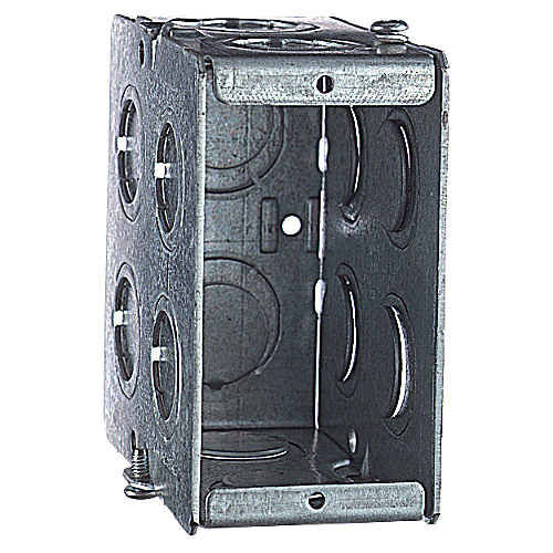 Data-Spec SheetSteel City® GW-135-G Gangable Masonry Box, Steel, 22 cu-in Capacity, 1 Gang, 1 Outlets, 22 Knockouts