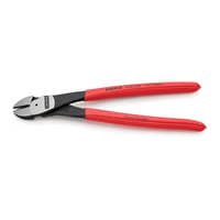 74 21 250 SBAKnipex® 74 21 250 SBA High Leverage Diagonal Cutting Plier With Integrated Forged Joint Axle, 4.6 mm Medium Hard Wire Nominal, 1 in L x 1-1/8 in W Steel Beveled Jaw, 250 mm OAL