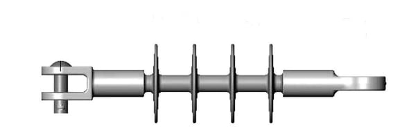 4010350215Ohio Brass, Rod Deadend Insulator, Pole in Hardware, Power System, Polymer, 318 mm, 5 Sheds