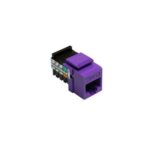 Leviton® QuickPort® 41108-RP5 8-Conductor 8-Position 110-Style UTP Connector, Cat 5 Module, Flush Mount, Plastic, Purple
