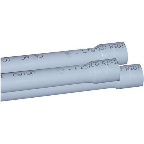 PVCSCH40050PVC Conduit, Schedule 40, 1/2 in, 10 ft Section, Priced per Foot