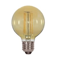 SATCO® S9584 Dimmable Filament LED Lamp, 4.5 W, 40 W Incandescent Equivalent, E26 Medium LED Lamp, G25 Shape, 380 Lumens