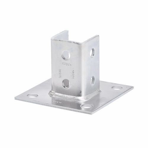 B-Line 4D280SQZN Square Post Base, For Use With 2 x 2 in 4Dimension Strut, Steel
