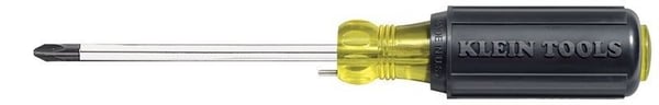 Klein® 603-4B Wire Bending Screwdriver, #2 Phillips® Point, Steel Shank, 8.313 in OAL, Acetate Handle, Polished Chrome, ASME Specified