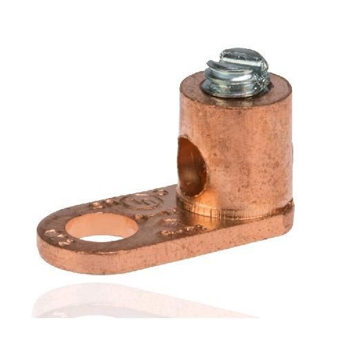 NSI TL8 Terminal Lug, 14 to 8 AWG Copper Conductor, 3/16 in Stud, 1 Bolt Holes, Copper