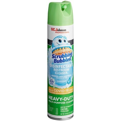 313358Scrubbing Bubbles® 313358 Foaming Disinfectant Bathroom Cleaner, 25 oz, Aerosol Can, 12 Per Case