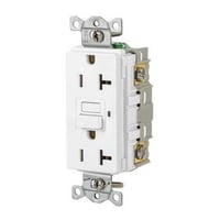 GFR20WWiring Device-Kellems GFR20W Wiring Device GFCI Receptacle, 125 VAC, 20 A, White