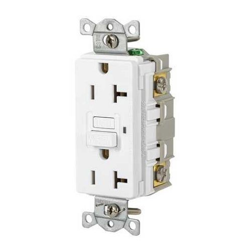 GFR20WWiring Device-Kellems GFR20W Wiring Device GFCI Receptacle, 125 VAC, 20 A, White