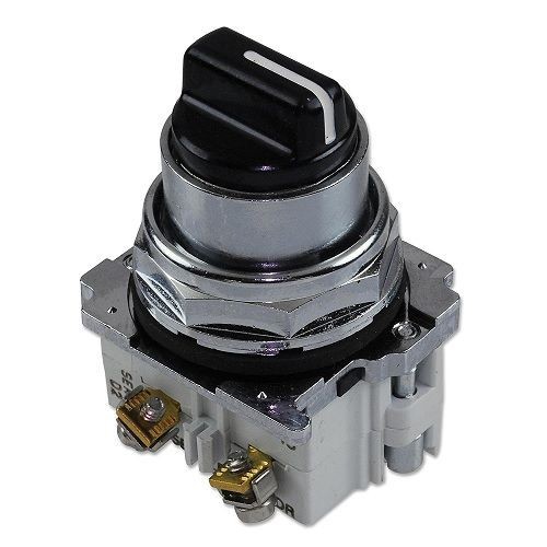 EATON 10250T21KB Assembled Heavy Duty Non-Illuminated Selector Switch, 30.5 mm, 2NO Contact, Black
