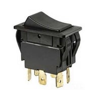774040BKIDEAL® 774040BK Full-Size Rocker Switch, 20 A at 125 VAC, 15 A at 227 VAC, 2 A at 110 to 250 VAC, DPDT Contact, 2 Poles