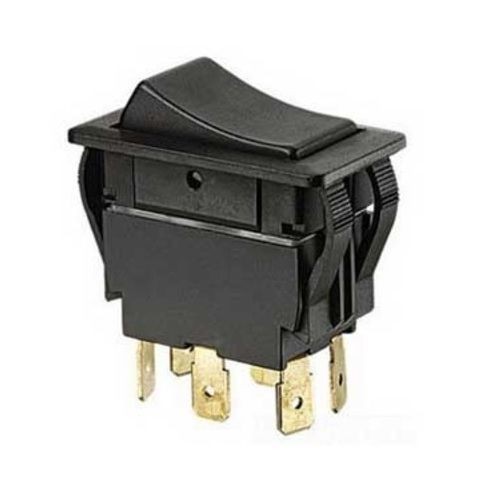 774040BKIDEAL® 774040BK Full-Size Rocker Switch, 20 A at 125 VAC, 15 A at 227 VAC, 2 A at 110 to 250 VAC, DPDT Contact, 2 Poles