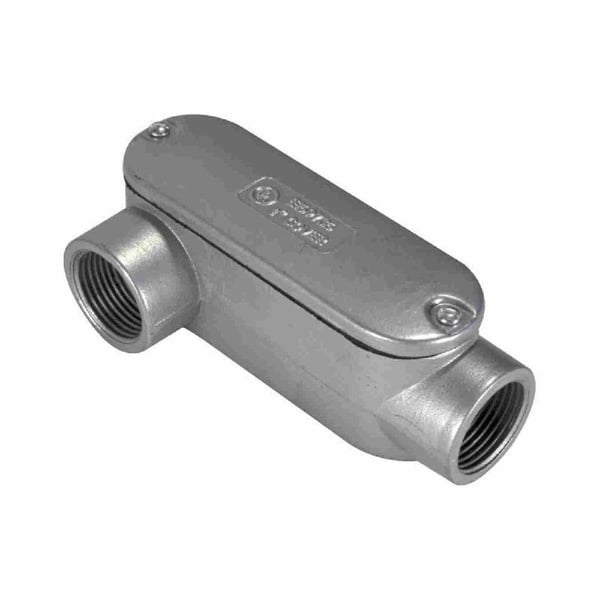 O-Z/Gedney Clip-On™ 170 Conduit Body Cover, 1/2 in Hub, For Use With Form 7™ Conduit Body, Stamped Steel, Pre-Galvanized Zinc