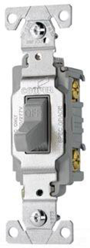 Data-Spec SheetEATON Arrow Hart CS120GY Heavy Duty Specification Grade AC Toggle Switch, 120/277 V, 20 A, 1/2 hp Power Rating