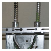 38RACRACO® REDI-LOC® 38RAC Armored Cable Connector, 3/8 in Trade, 1/2 in Knockout, 0.402 to 0.61 in Cable Openings, Die Cast Zinc