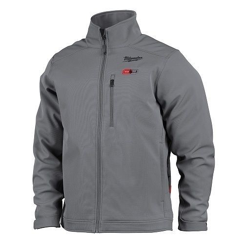 204G-21MMilwaukee® 204G-21M M12™ TOUGHSHELL™ Heated Jacket, M, Gray, TOUGHSHELL™ Stretch Polyester Outer/Brushed Tricot Inner, Resists: Wind/Water